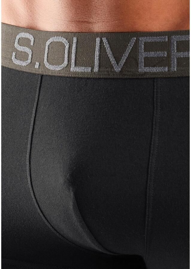 S.Oliver RED LABEL Beachwear Hipster strak zittende boxershorts voor heren van katoenmix (set 4 stuks)