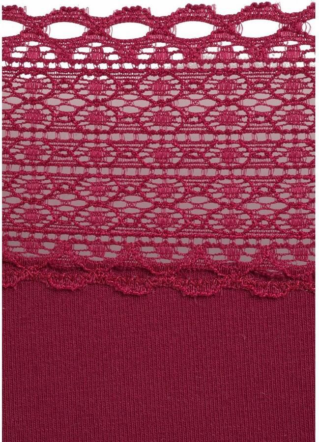 S.Oliver RED LABEL Beachwear Hipster van elastische katoen-kwaliteit met grafische kant (3 stuks) - Foto 3