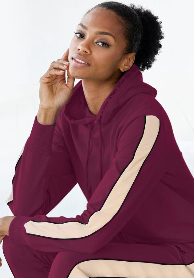 S.Oliver RED LABEL Beachwear Hoodie met contrasterende accenten loungewear (1-delig) - Foto 7