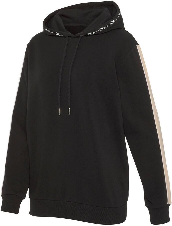 S.Oliver RED LABEL Beachwear Hoodie met contrasterende accenten loungewear (1-delig)