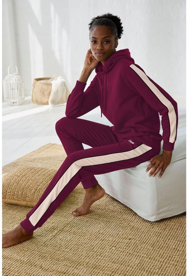 S.Oliver RED LABEL Beachwear Hoodie met contrasterende accenten loungewear (1-delig) - Foto 4