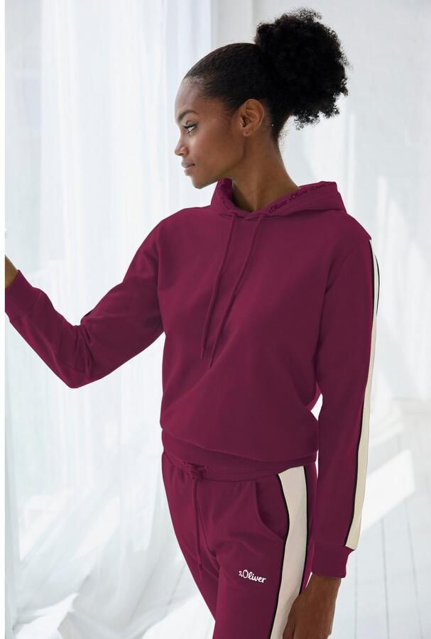 S.Oliver RED LABEL Beachwear Hoodie met contrasterende accenten loungewear (1-delig) - Foto 5