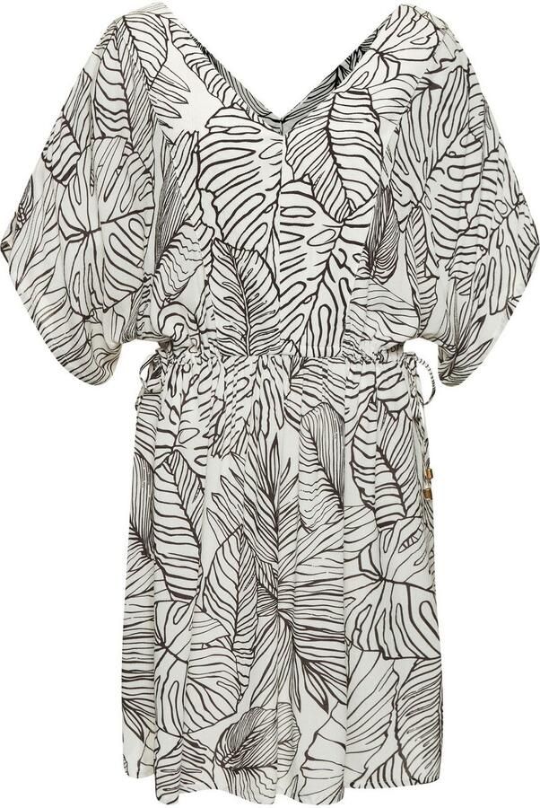S.Oliver RED LABEL Beachwear Lange tuniek van gekreppte viscose korte zomerjurk blousejurk taillierbaar - Foto 6