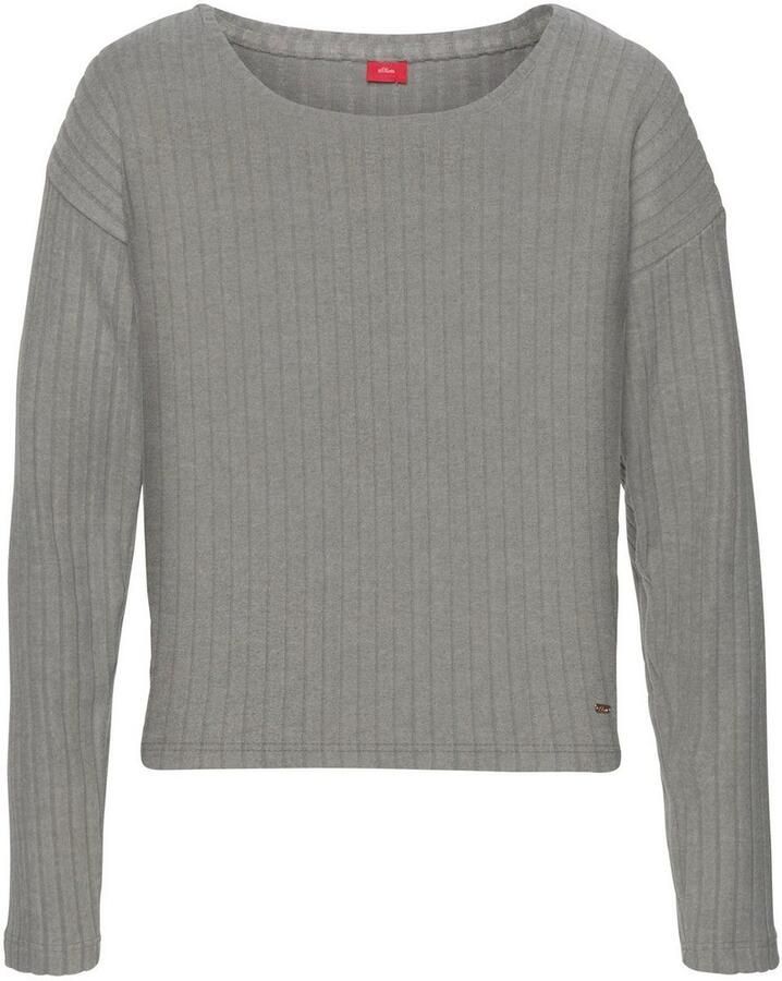 S.Oliver RED LABEL Beachwear Longsleeve van ribbreisel - Foto 3