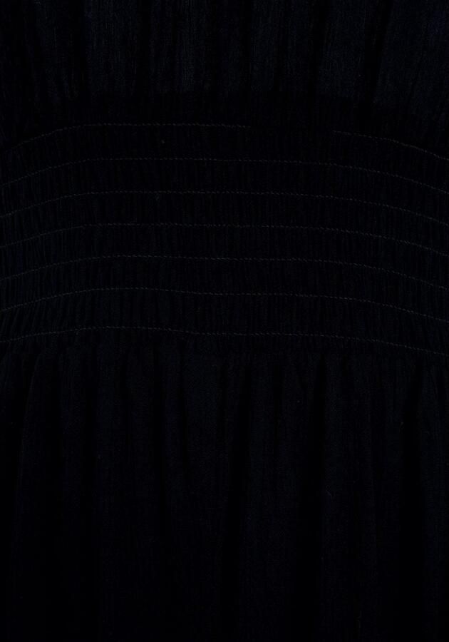 S.Oliver RED LABEL Beachwear Maxi-jurk gemaakt van crêpe viscose met striksluiting in de hals zomerjurk strandjurk - Foto 3