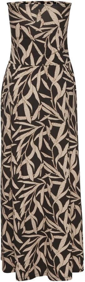 S.Oliver RED LABEL Beachwear Maxi-jurk met bladerenprint luchtige zomerjurk met zakken strandjurk - Foto 5