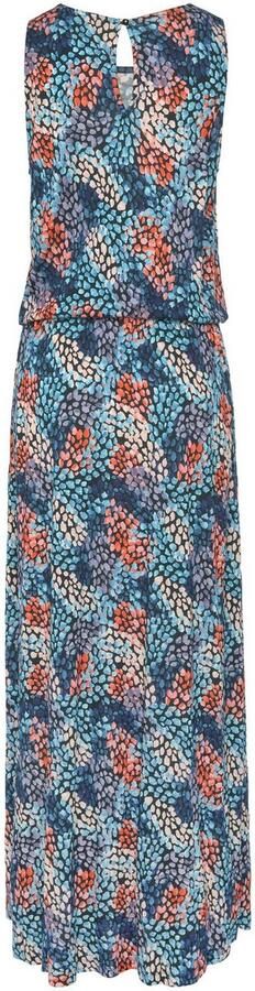 S.Oliver RED LABEL Beachwear Maxi-jurk met stippenprint en split zachte jersey jurk zomerjurk - Foto 5