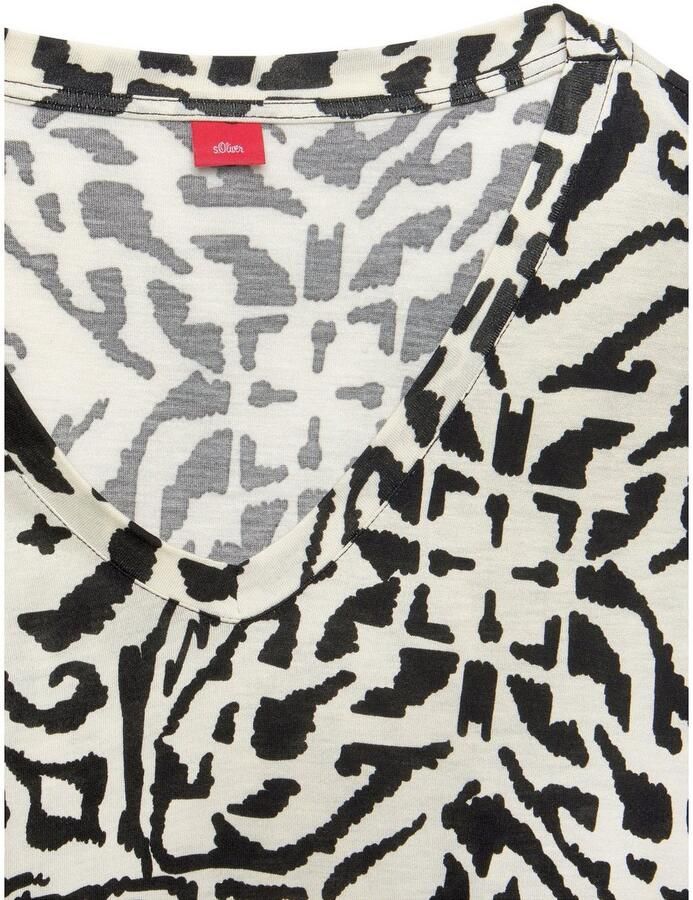 S.Oliver RED LABEL Beachwear Nachthemd met bloemig etno-patroon (1-delig)