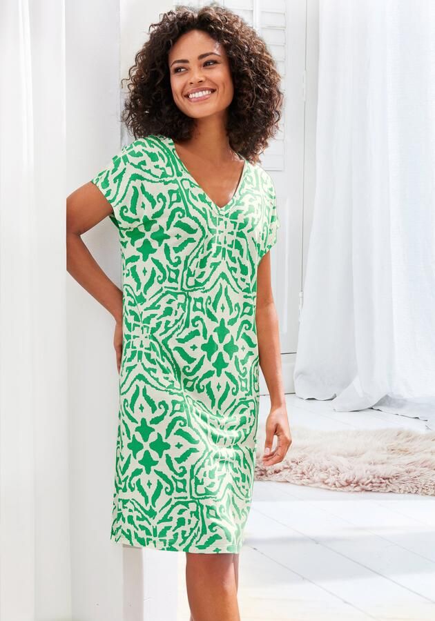 S.Oliver RED LABEL Beachwear Nachthemd met bloemig etno-patroon (1-delig) - Foto 5