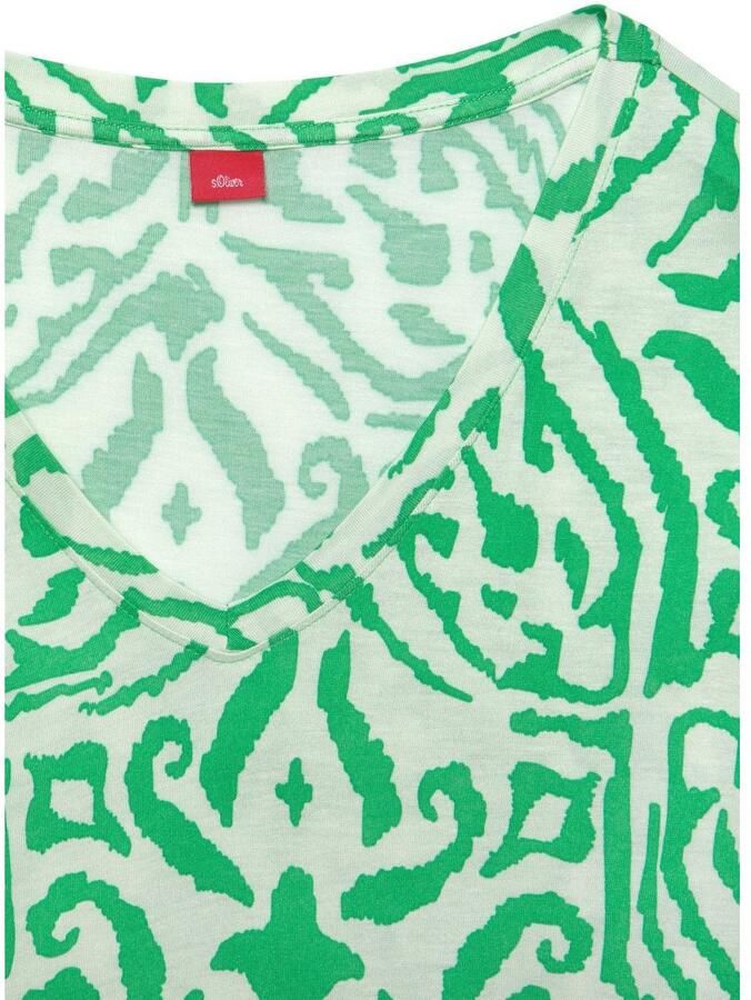 S.Oliver RED LABEL Beachwear Nachthemd met bloemig etno-patroon (1-delig)