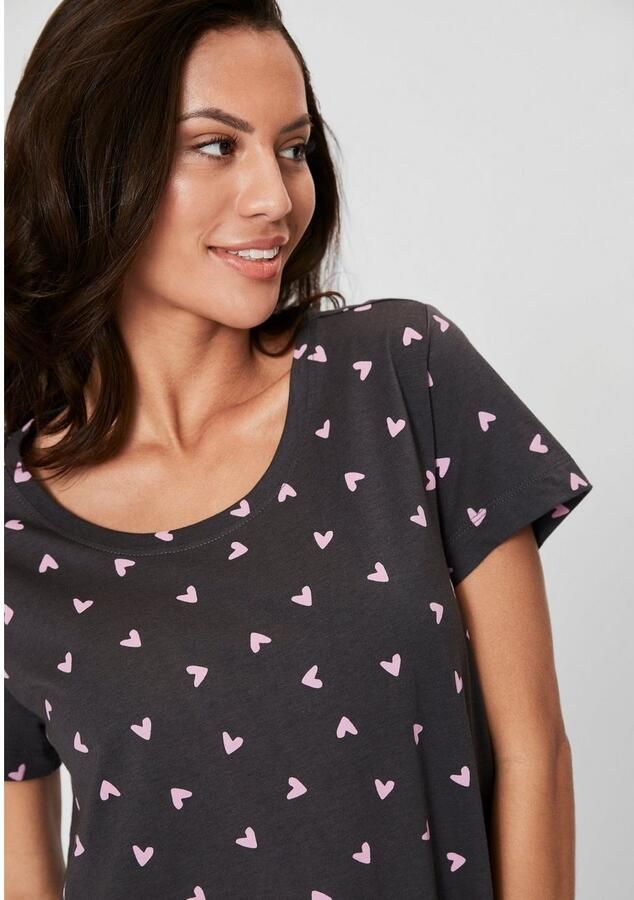 S.Oliver RED LABEL Beachwear Nachthemd met hartmotieven - Foto 2