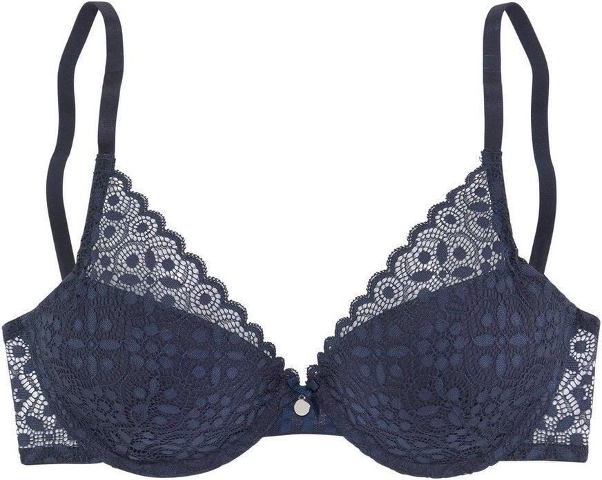 S.Oliver RED LABEL Beachwear Push-up-bh AMELIE van transparante bloemetjeskant dessous - Foto 3