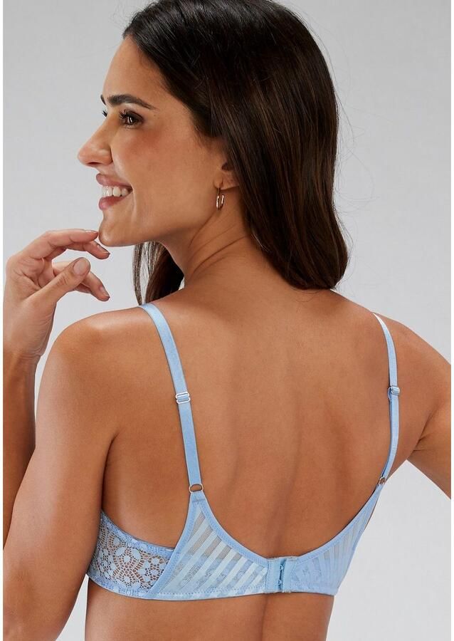 S.Oliver RED LABEL Beachwear Push-up-bh AMELIE van transparante bloemetjeskant dessous