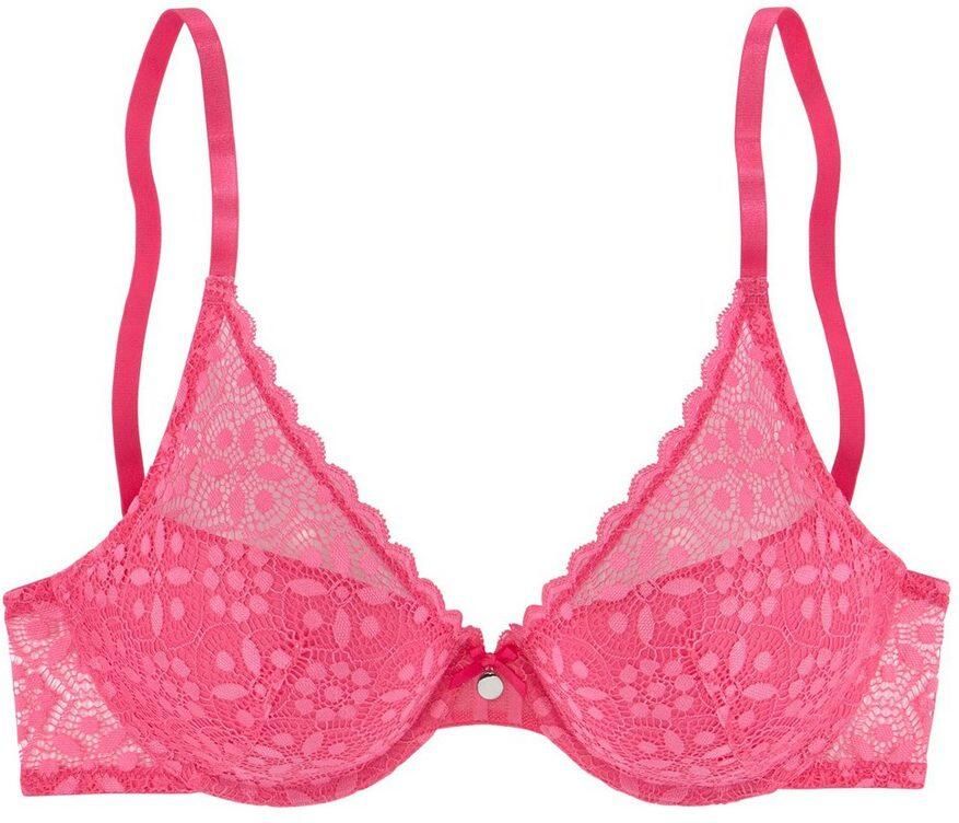 S.Oliver RED LABEL Beachwear Push-up-bh AMELIE van transparante bloemetjeskant dessous