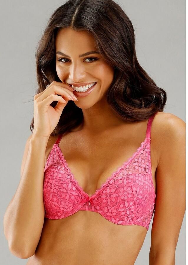 S.Oliver RED LABEL Beachwear Push-up-bh AMELIE van transparante bloemetjeskant dessous - Foto 2