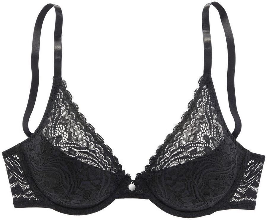 S.Oliver RED LABEL Beachwear Push-up-bh Danielle van stijlvol transparante kant in gebloemde look dessous - Foto 3