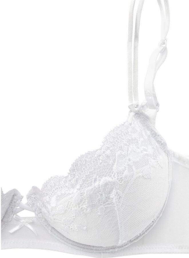 S.Oliver RED LABEL Beachwear Push-up-bh met sierstrikje en dubbele spaghettibandjes ondergoed