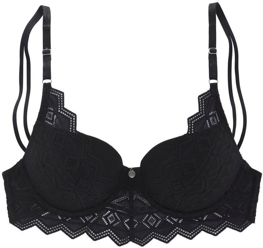 S.Oliver RED LABEL Beachwear Push-up-bh Romane met beugel en grafische kant in transparante look lingerie - Foto 6