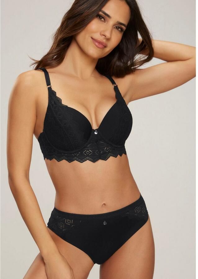 S.Oliver RED LABEL Beachwear Slip Romane met grafische kant in transparante look - Foto 2