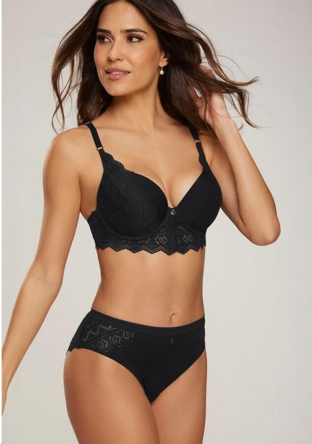 S.Oliver RED LABEL Beachwear Slip Romane met grafische kant in transparante look - Foto 3