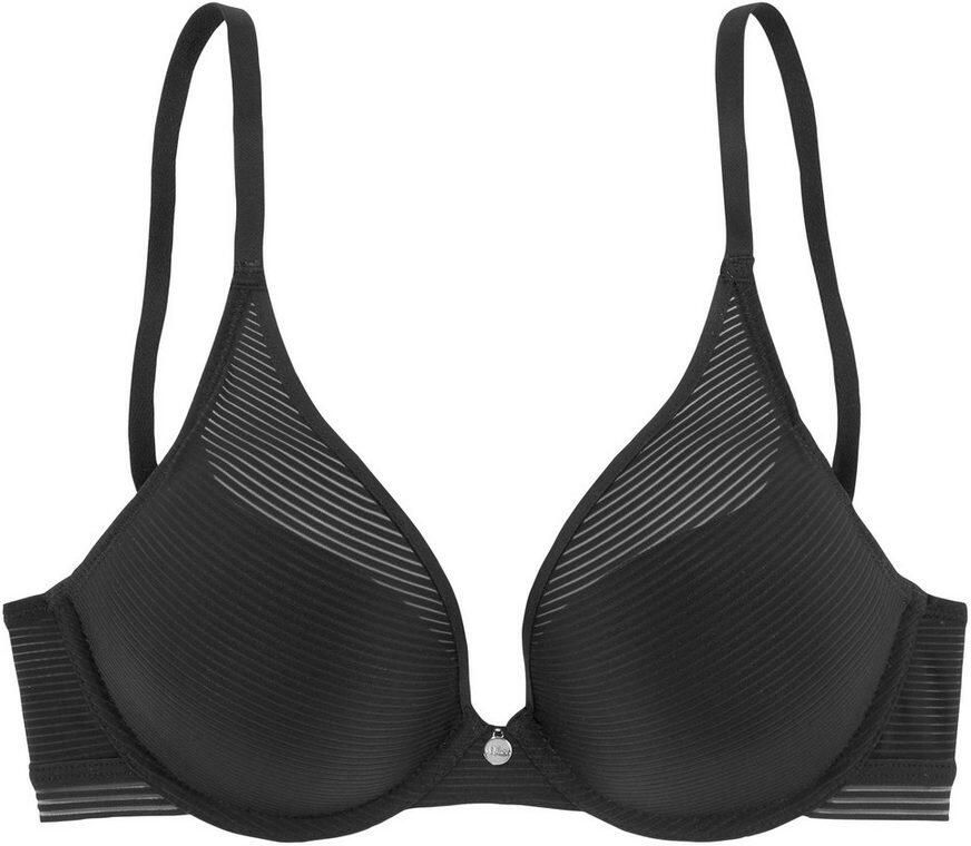 S.Oliver RED LABEL Beachwear Push-up-bh Zoè gemaakt van modieus mesh in een gestreepte look - Foto 4