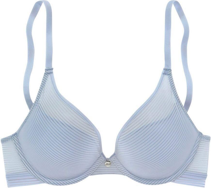 S.Oliver RED LABEL Beachwear Push-up-bh Zoè gemaakt van modieus mesh in een gestreepte look - Foto 3