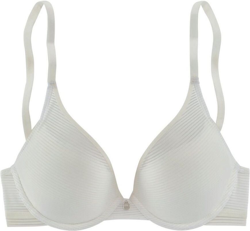 S.Oliver RED LABEL Beachwear Push-up-bh Zoè gemaakt van modieus mesh in een gestreepte look