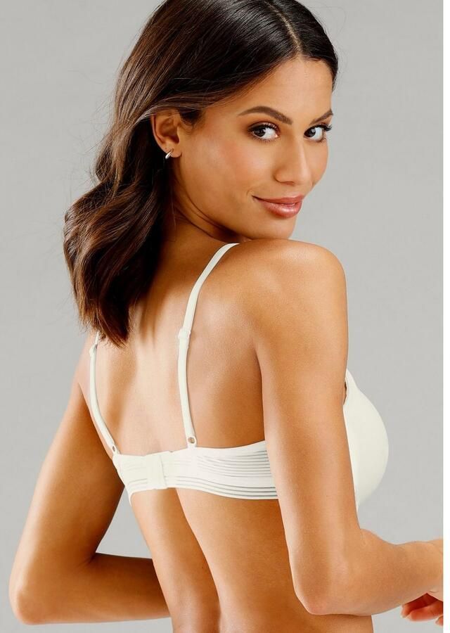 S.Oliver RED LABEL Beachwear Push-up-bh Zoè gemaakt van modieus mesh in een gestreepte look - Foto 2