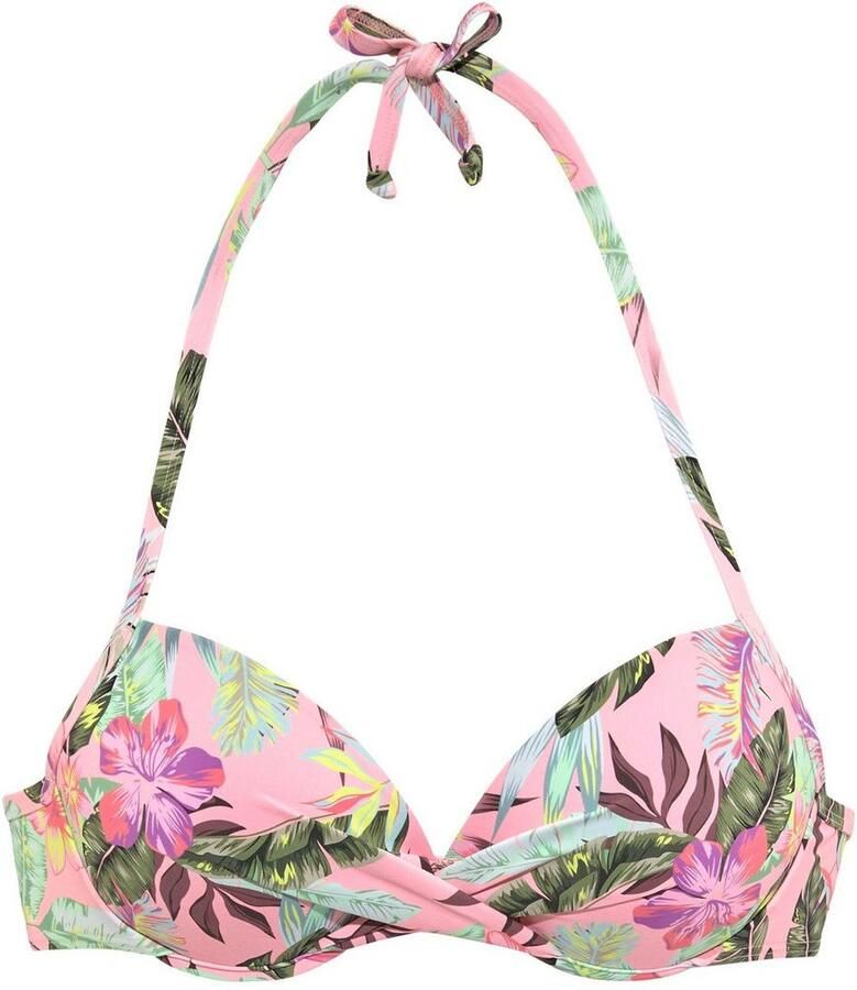S.Oliver RED LABEL Beachwear Push-upbikinitop AZALEA met tropische print - Foto 2