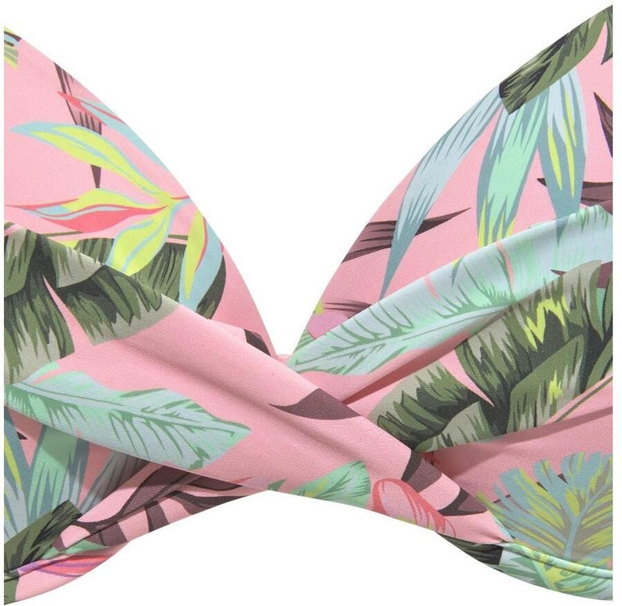 S.Oliver RED LABEL Beachwear Push-upbikinitop AZALEA met tropische print