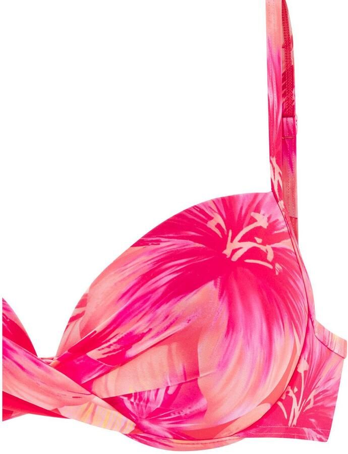 S.Oliver RED LABEL Beachwear Push-upbikinitop JAYCE met bloe print