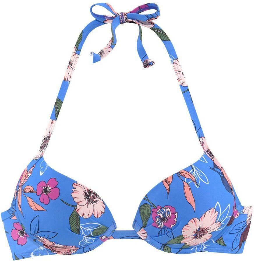 S.Oliver RED LABEL Beachwear Push-upbikinitop Maya met een bloemmotief