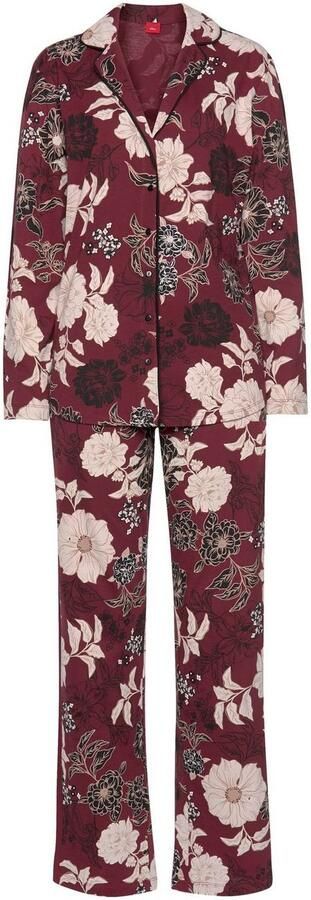 S.Oliver RED LABEL Beachwear Pyjama in klassiek model met bloemmotief (2-delig 1 stuk) - Foto 3