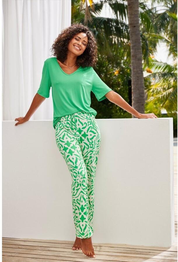 S.Oliver RED LABEL Beachwear Pyjama met bloemig etno-patroon (2-delig) - Foto 3