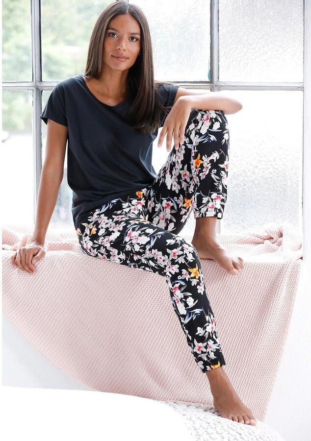 S.Oliver RED LABEL Beachwear Pyjama met bloemmotief (2-delig 1 stuk) - Foto 4