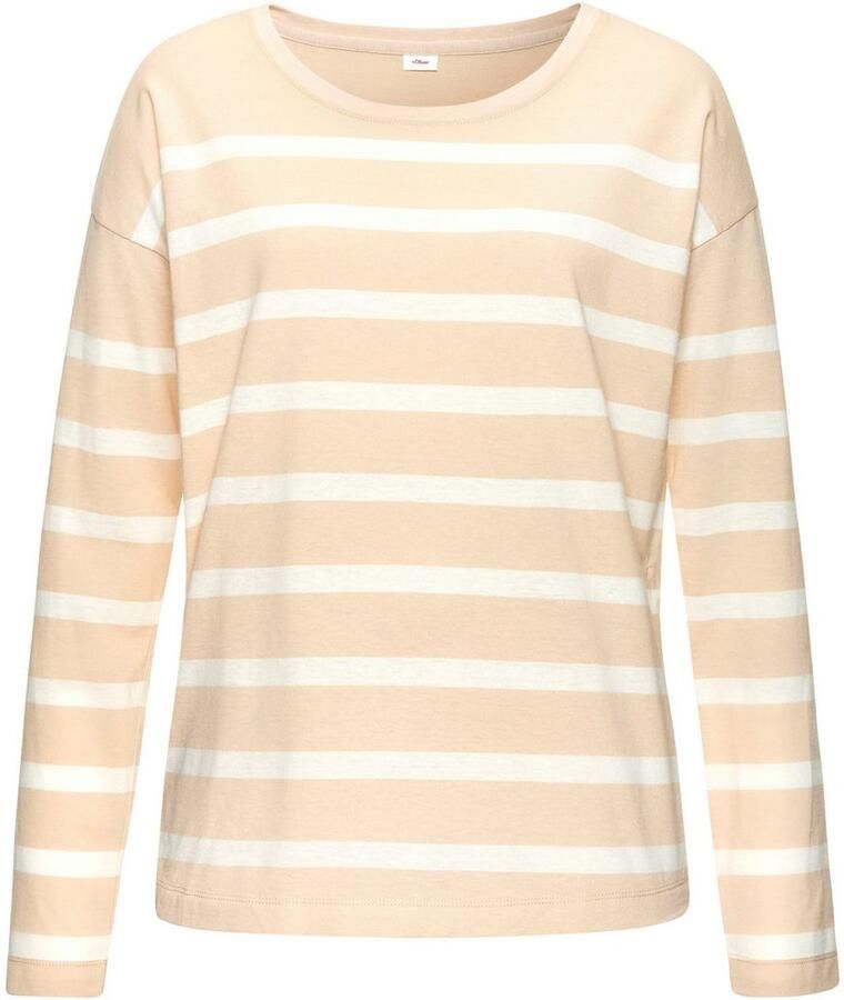 S.Oliver RED LABEL Beachwear Pyjama met garengeverfde strepen in het bovenstuk (2-delig)