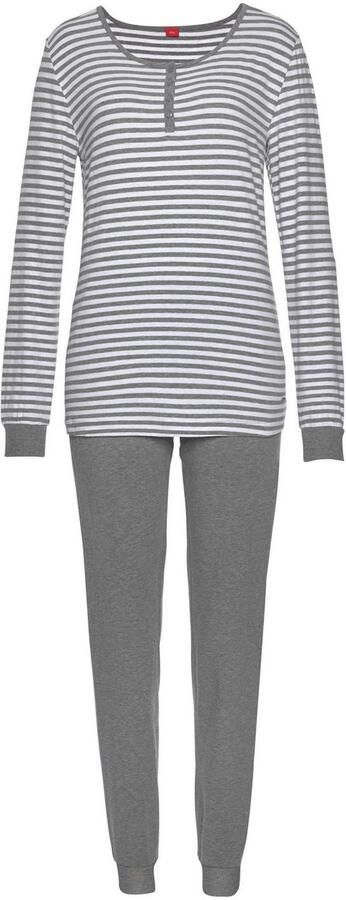 S.Oliver RED LABEL Beachwear Pyjama met strepen opzij op de pijpen (2-delig 1 stuk) - Foto 5