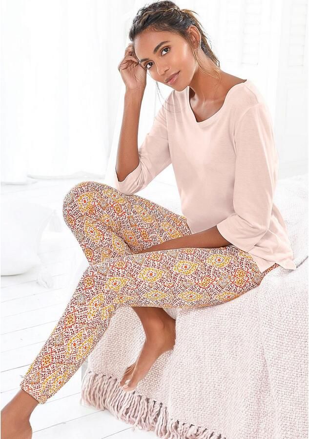 S.Oliver RED LABEL Beachwear Pyjama ornamentprint met 3 4-mouwen (2-delig 1 stuk) - Foto 2