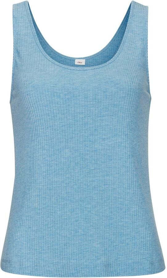 S.Oliver RED LABEL Beachwear Pyjama top elastisch ribmateriaal - Foto 4