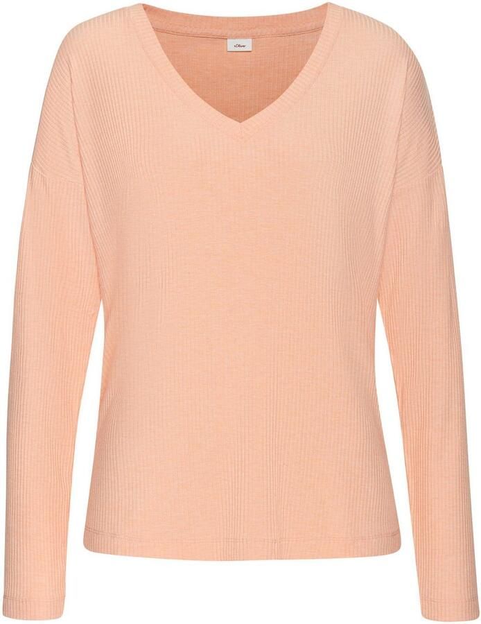 S.Oliver RED LABEL Beachwear Pyjama top in aangename 4x4 ribkwaliteit - Foto 5