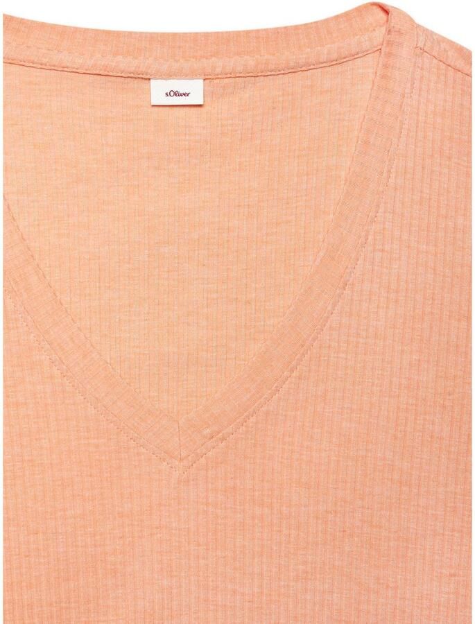 S.Oliver RED LABEL Beachwear Pyjama top in aangename 4x4 ribkwaliteit