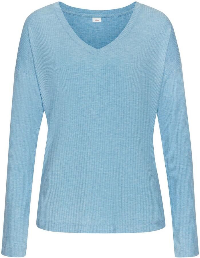 S.Oliver RED LABEL Beachwear Pyjama top in aangename 4x4 ribkwaliteit - Foto 5