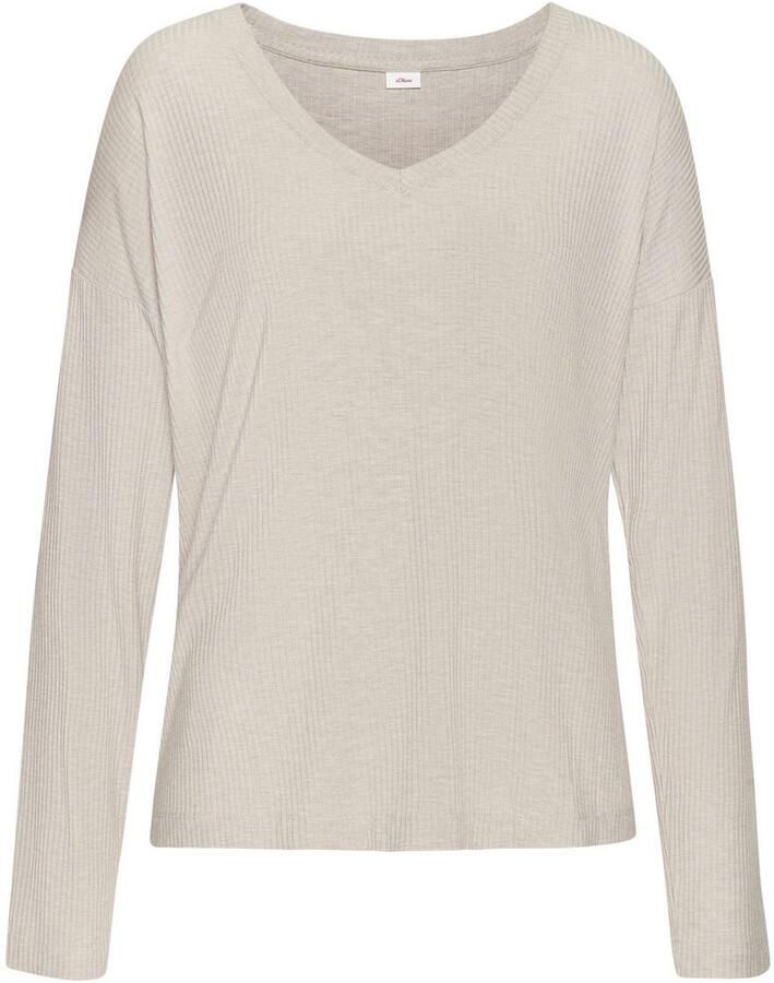 S.Oliver RED LABEL Beachwear Pyjama top in aangename 4x4 ribkwaliteit - Foto 6