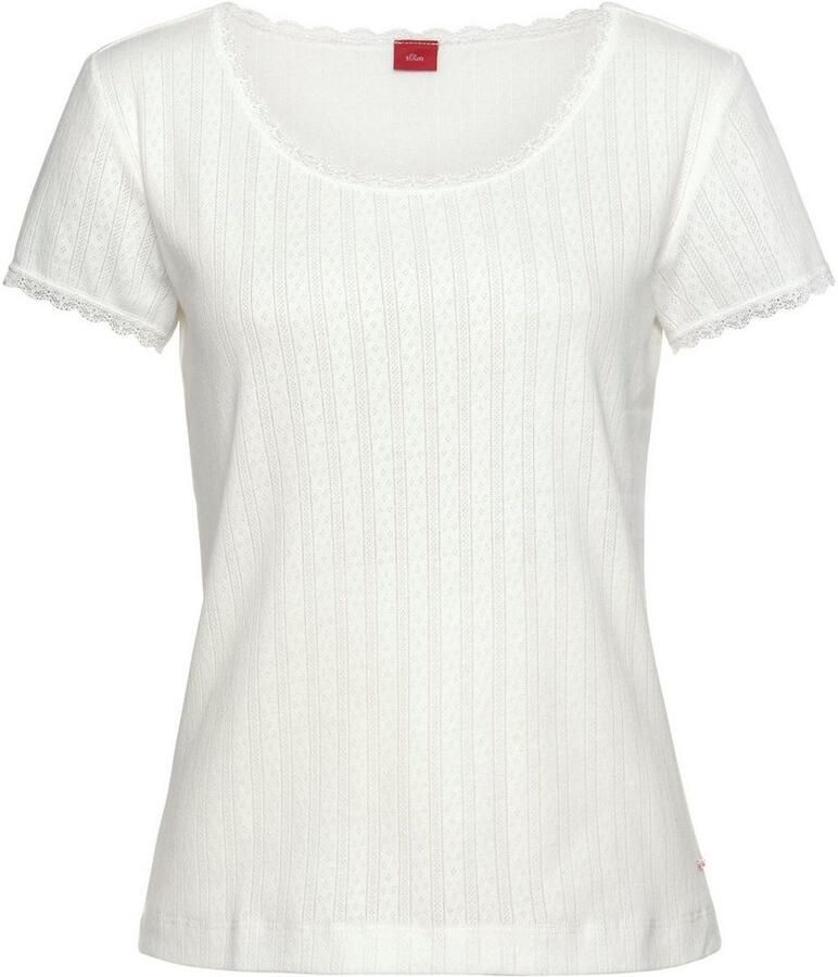 S.Oliver RED LABEL Beachwear Pyjama top in ajourbreisel