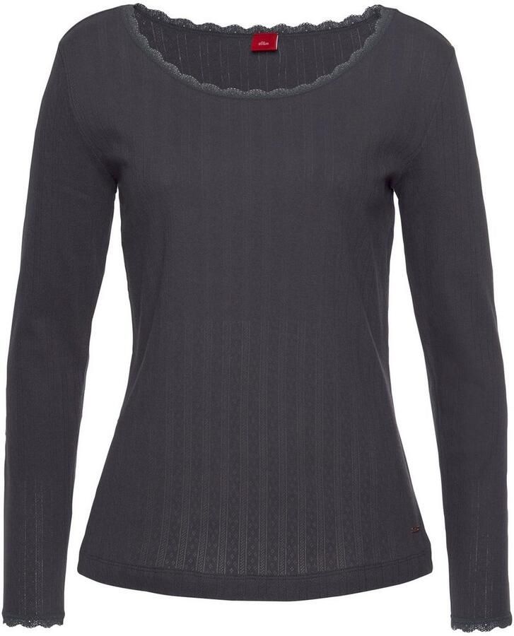 S.Oliver RED LABEL Beachwear Pyjama top in ajourbreisel