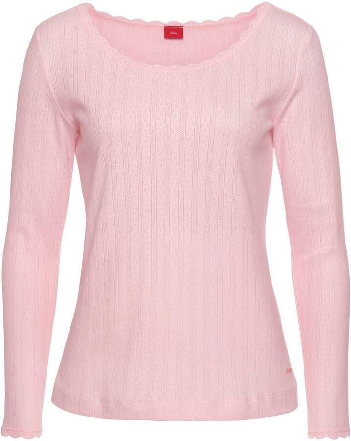 S.Oliver RED LABEL Beachwear Pyjama top in ajourbreisel