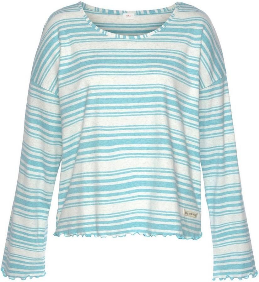 S.Oliver RED LABEL Beachwear Pyjama top met babylock-details