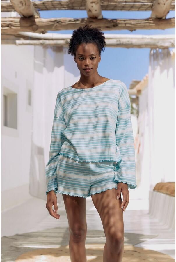 S.Oliver RED LABEL Beachwear Pyjama top met babylock-details - Foto 5