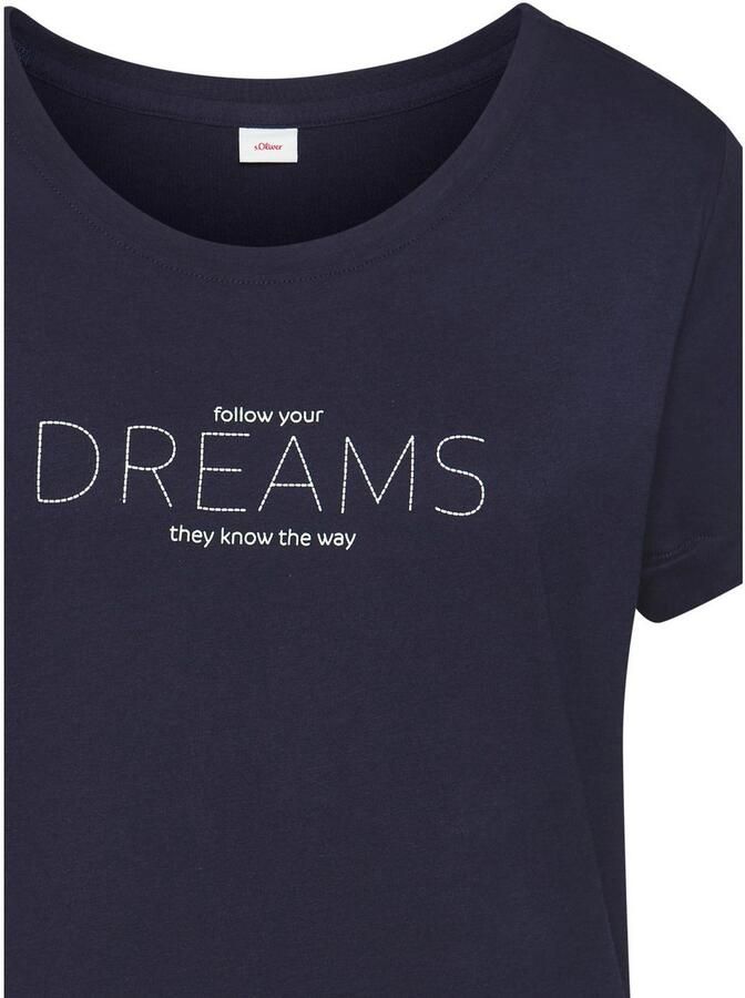 S.Oliver RED LABEL Beachwear Pyjama top met frontprint