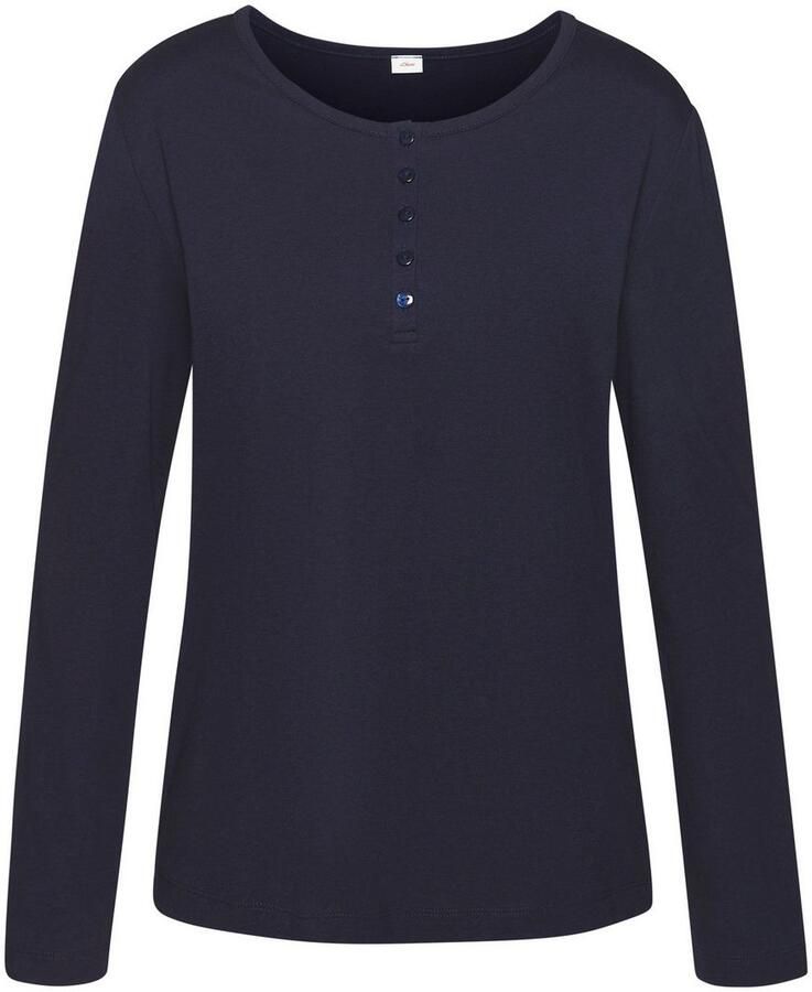 S.Oliver RED LABEL Beachwear Pyjama top met knoopsluiting